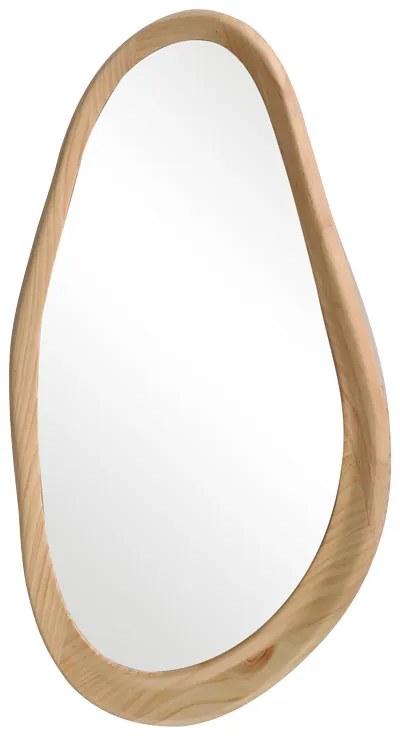 Καθρέπτης οβάλ Baloa pakoworld mdf σε φυσική απόχρωση 44x4x80εκ
