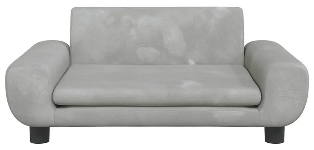 vidaXL Κρεβάτι Σκύλου Ανοιχτό Γκρι 70 x 45 x 33 εκ. Βελούδινο