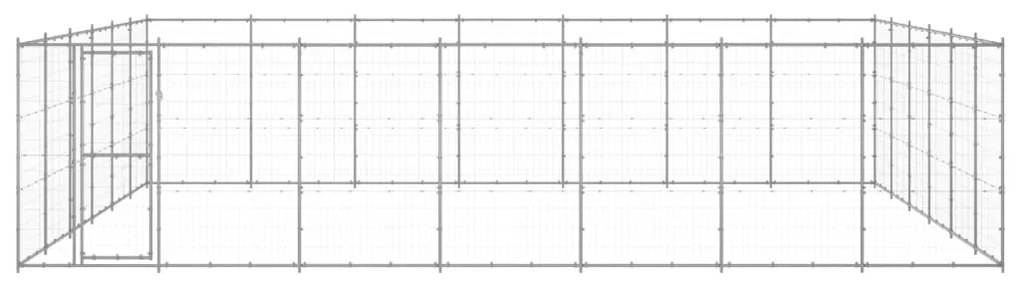 vidaXL Κλουβί Σκύλου Εξωτερικού Χώρου 50,82 μ² από Γαλβανισμένο Χάλυβα