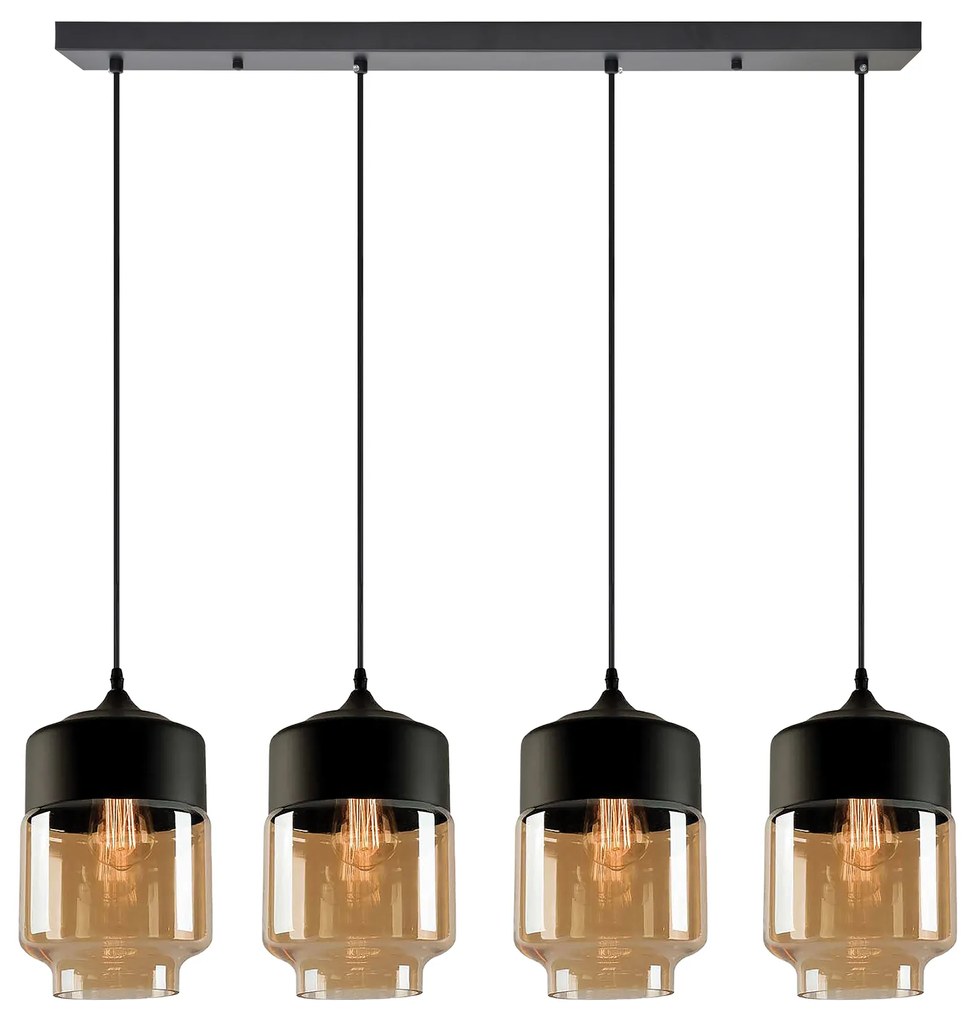 Φωτιστικό Οροφής  SE21-HN-18-30-4BL+ GABY Honey Glass Pendant+ - 77-8790 - 51W - 100W - 77-8790