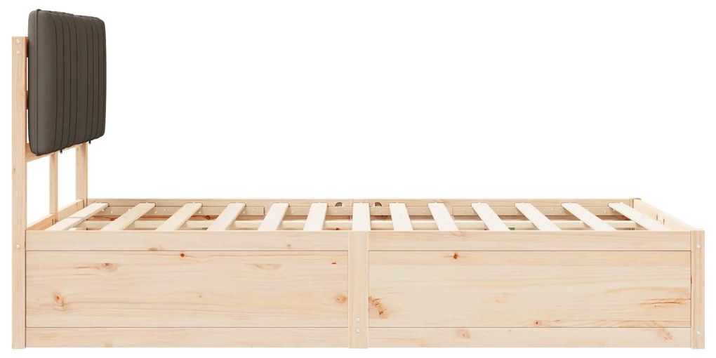 vidaXL Σκελετός Κρεβατιού με Επενδεδυμένο Κεφαλάρι Taupe 120 x 200 cm