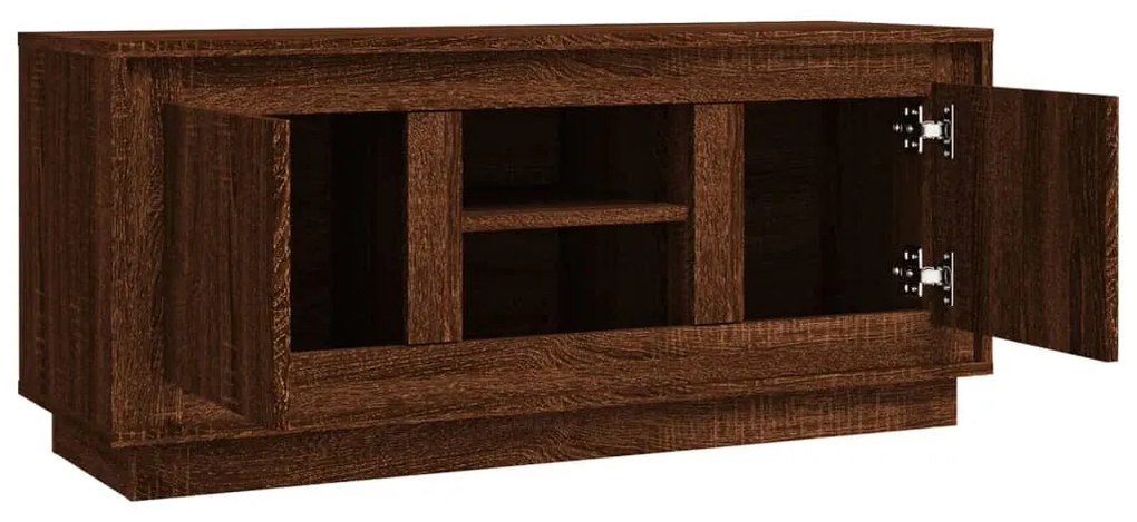 vidaXL Έπιπλο Τηλεόρασης Καφέ Δρυς 102 x 35 x 45 εκ. από Επεξεργ. Ξύλο