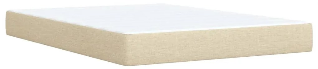 ΚΡΕΒΑΤΙ BOXSPRING ΜΕ ΣΤΡΩΜΑ ΚΡΕΜ 140X190 ΕΚ. ΥΦΑΣΜΑΤΙΝΟ 3289770