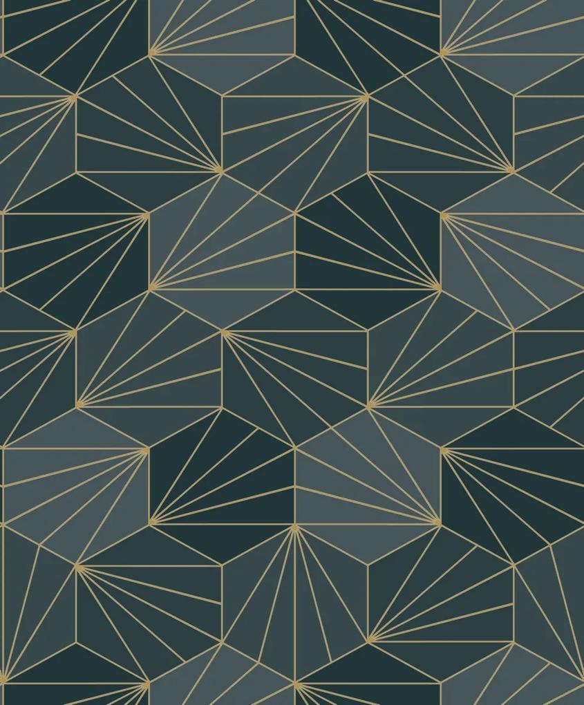 Ταπετσαρία Τοίχου Πράσινο Χρυσό L94901 53 cm x 10 m