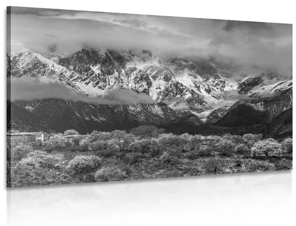Απεικονίστε μοναδικό ορεινό τοπίο σε ασπρόμαυρο - 90x60