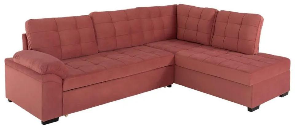 Καναπές-Κρεβάτι Jade HM3144.03R Δεξιά Γωνία 250x80-180x73-88cm Βελούδο Rotten Apple Βελούδο