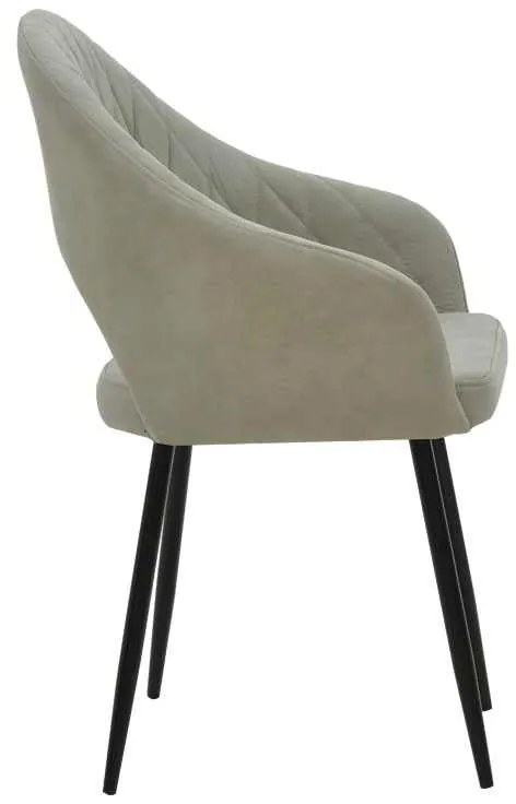 Πολυθρόνα Macie pakoworld ύφασμα antique γκρι-μαύρο 58x50x85εκ