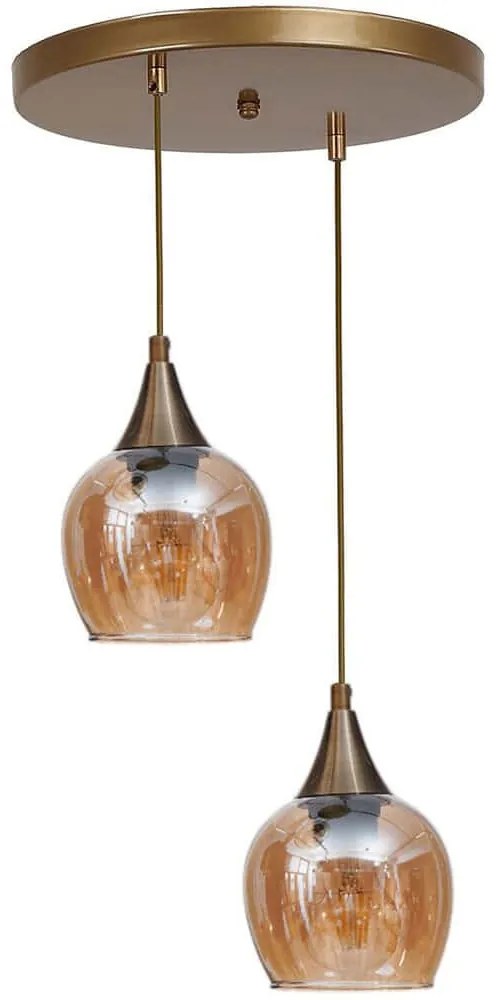 Φωτιστικό Οροφής 534LUN6152 Φ25x80cm 2xE27 40W Honey-Gold Opviq