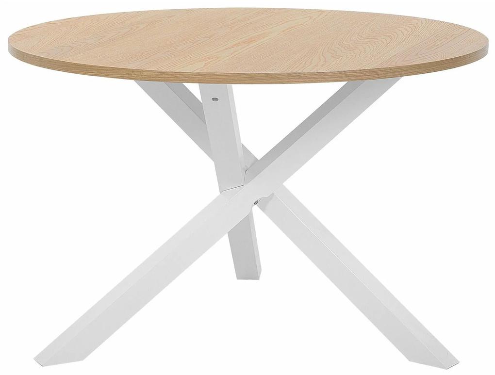 Τραπέζι Berwyn 1045, Ανοιχτό χρώμα ξύλου, Άσπρο, 78cm, 36 kg, Ινοσανίδες μέσης πυκνότητας, Ξύλο, Ξύλο: Καουτσούκ | Epipla1.gr
