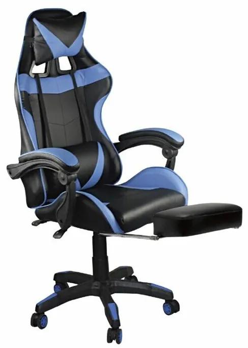 Καρέκλα gaming Mesa 465, Μπλε, Μαύρο, 117x63x70cm, Με ρόδες, Με μπράτσα, Μηχανισμός καρέκλας: Κλίση | Epipla1.gr