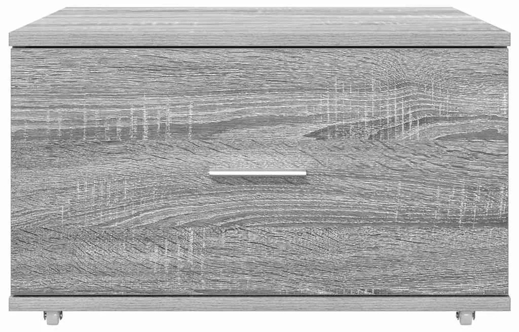 vidaXL Ντουλάπι με Συρτάρια με τροχούς Γκρίζο Σονομα 55 x 45 x 31 εκ