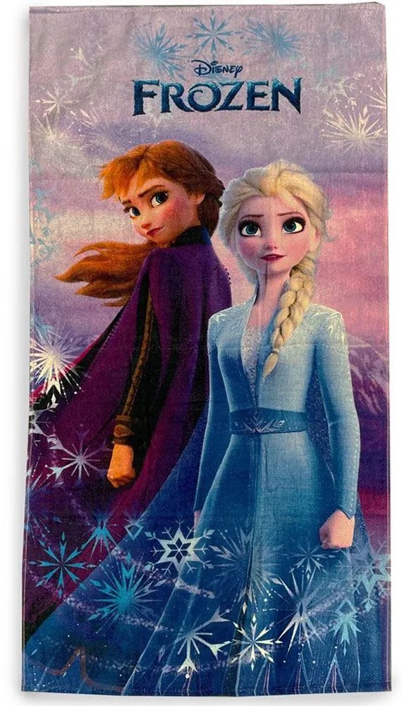 Πετσέτα Θαλάσσης Παιδική Quick Dry Disney Home Frozen 22 Lilac DimCol Beach 70x140cm Microfiber