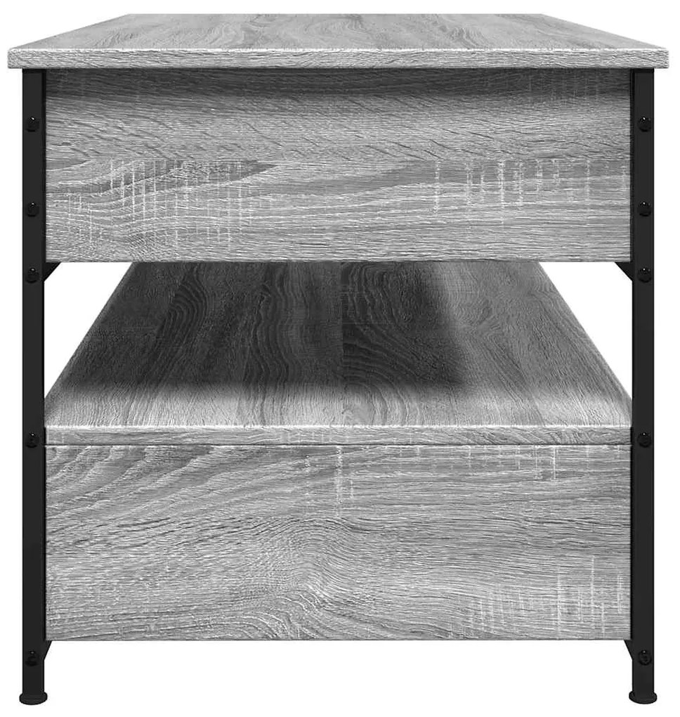 vidaXL Τραπεζάκι Σαλονιού Γκρι Sonoma 85x50x50 εκ. Επεξ. Ξύλο/Μέταλλο