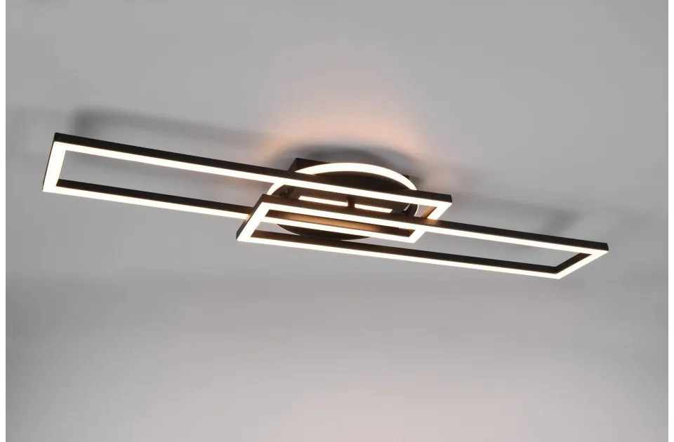 Πλαφονιέρα Φωτιστικό Οροφής LED 30W Κινητό Dimmer 3CCT Twister Trio Lighting-R67183132-Μαύρο R67183132
