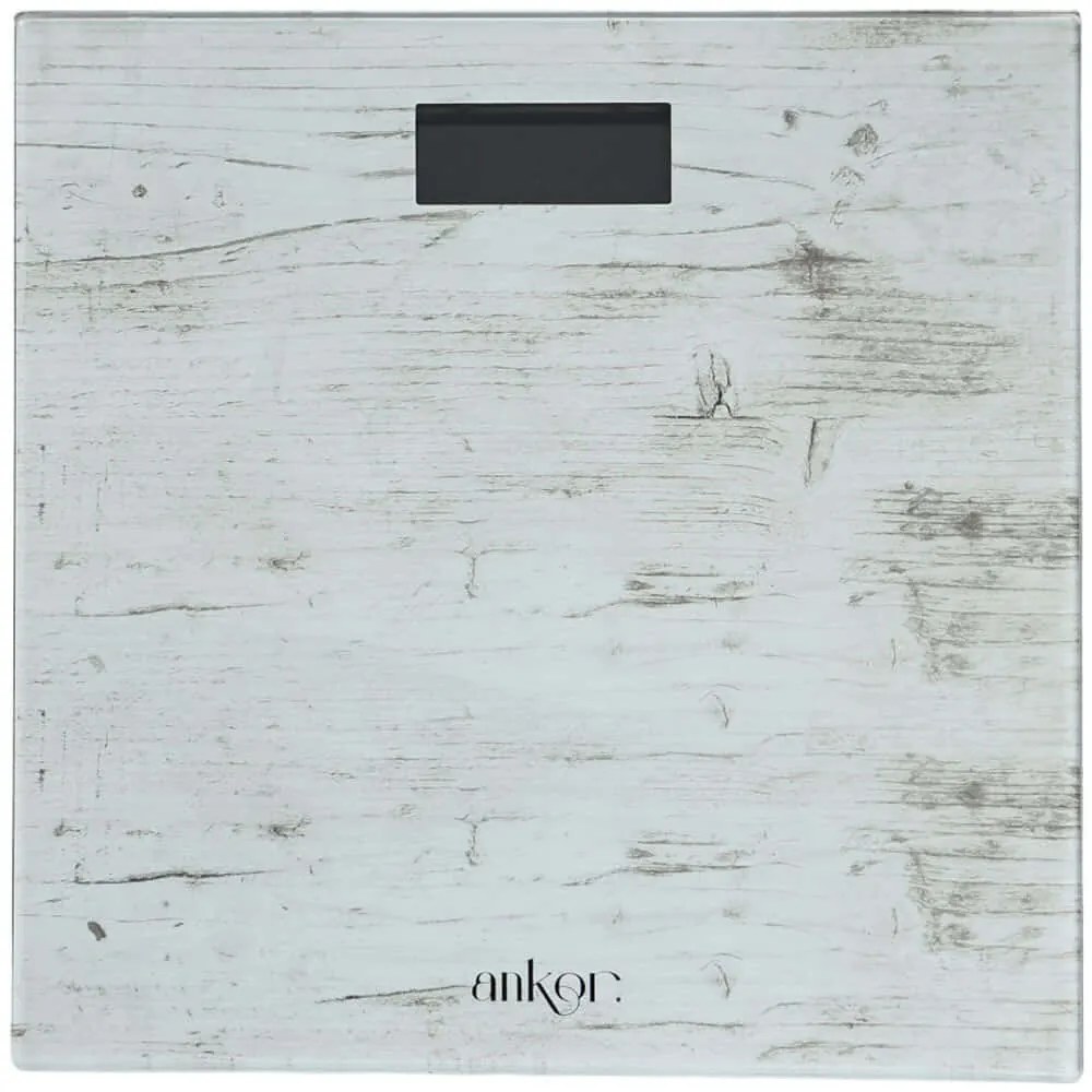 Ζυγαριά Ψηφιακή 840489 30x30x2,5cm Wood Effect White Ankor