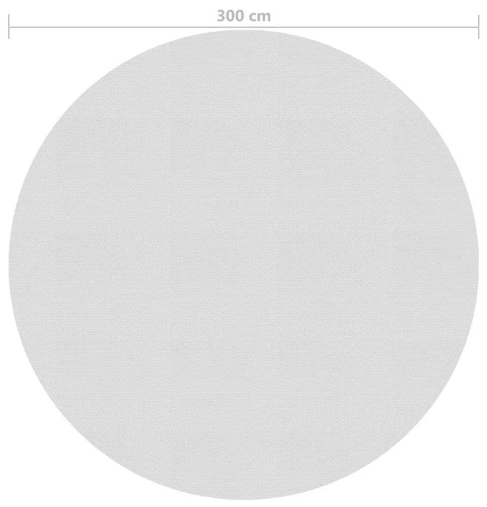vidaXL Κάλυμμα Πισίνας Ηλιακό Γκρι 300 εκ. από Πολυαιθυλένιο
