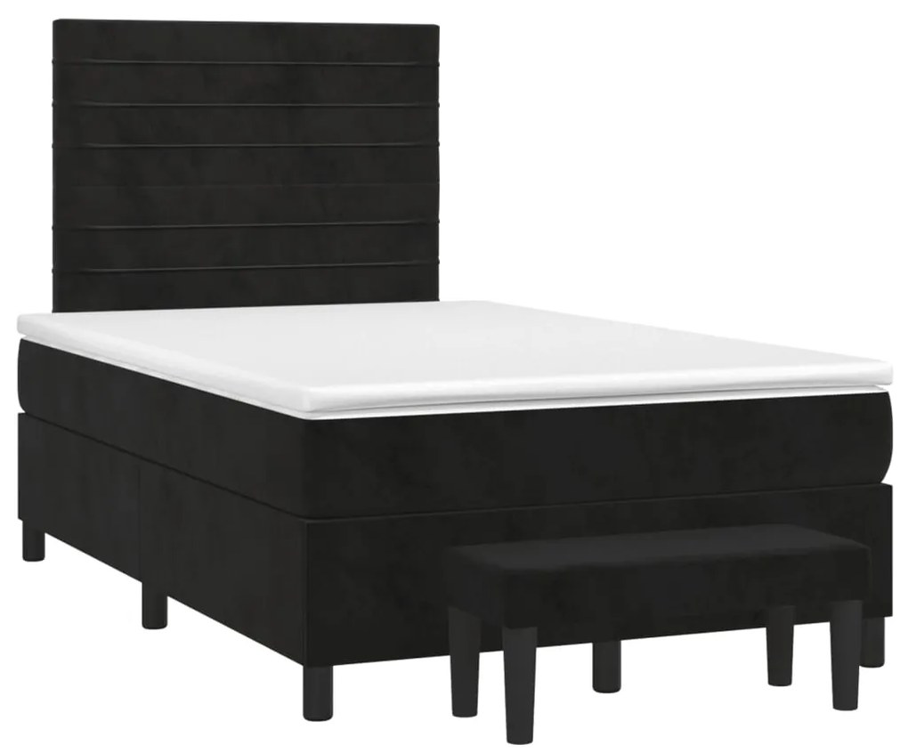 ΚΡΕΒΑΤΙ BOXSPRING ΜΕ ΣΤΡΩΜΑ ΜΑΥΡΟ 120 X 200 ΕΚ. ΒΕΛΟΥΔΙΝΟ 3137895