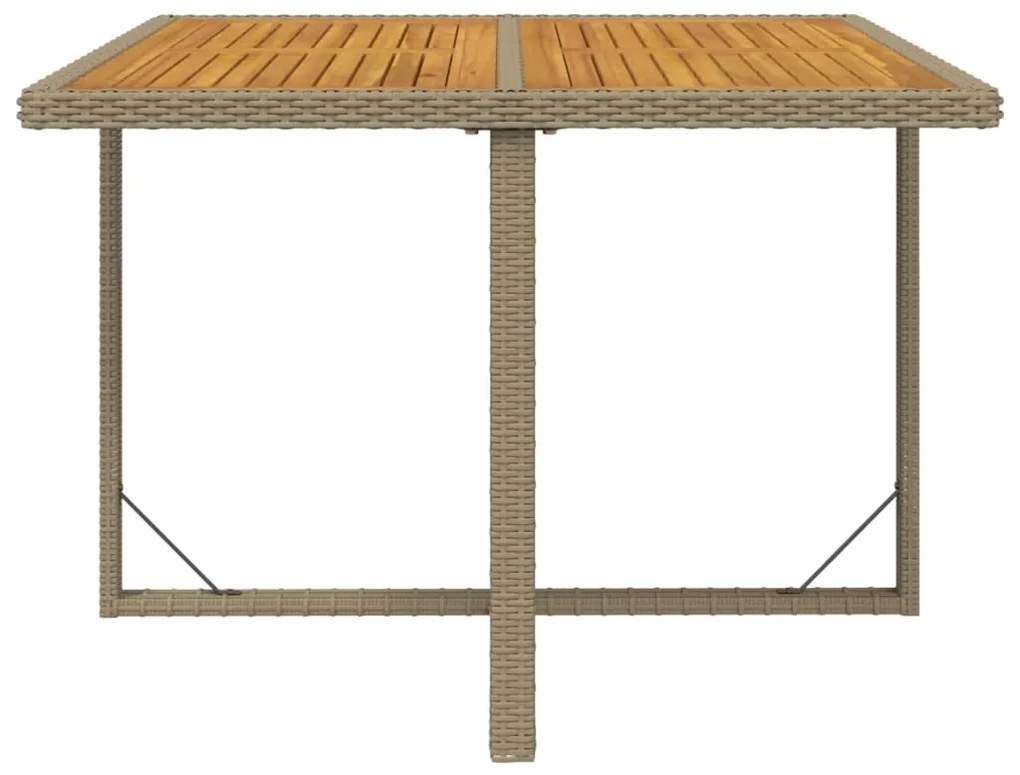 vidaXL Σετ Τραπεζαρίας Κήπου 5 τεμ. Μπεζ Συνθετικό Ρατάν με Μαξιλάρι