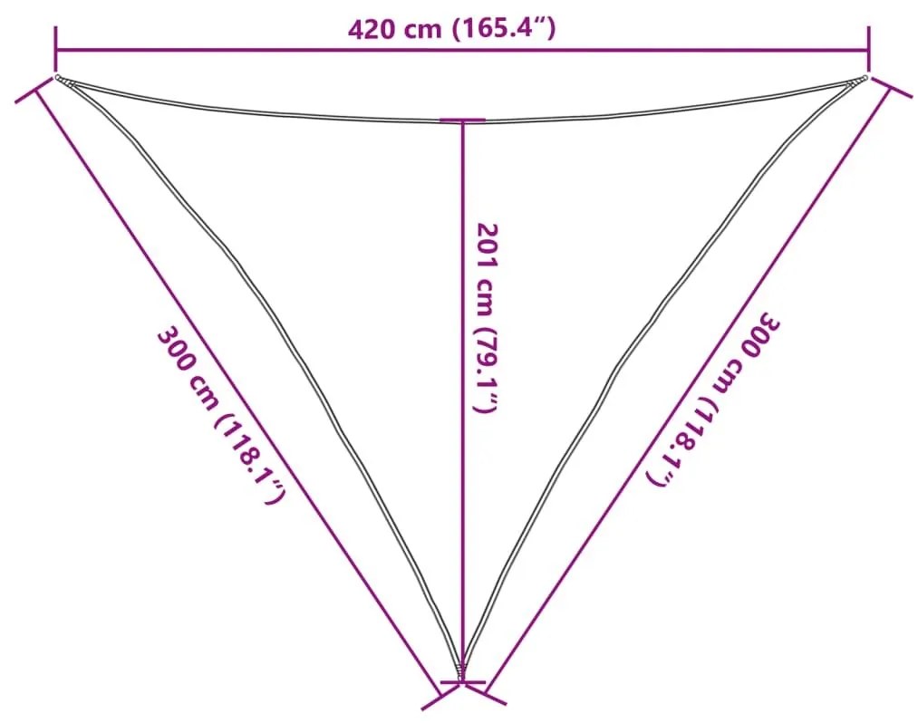 Πανί Σκίασης Μπεζ 3 x 3 x 4,2 μ. από HDPE 160 γρ/μ² - Μπεζ