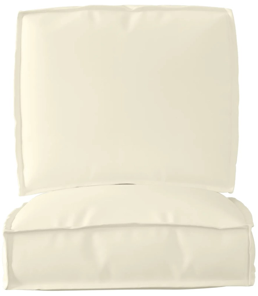 vidaXL Σετ Μαξιλαριών Πάγου 2 pcs Κρεμ 50 x 50 x 12 cm Ύφασμα Oxford