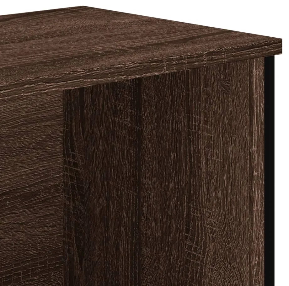 vidaXL Βιβλιοθήκη Καφέ Δρυς 50x31x169 εκ. από Επεξεργασμένο Ξύλο