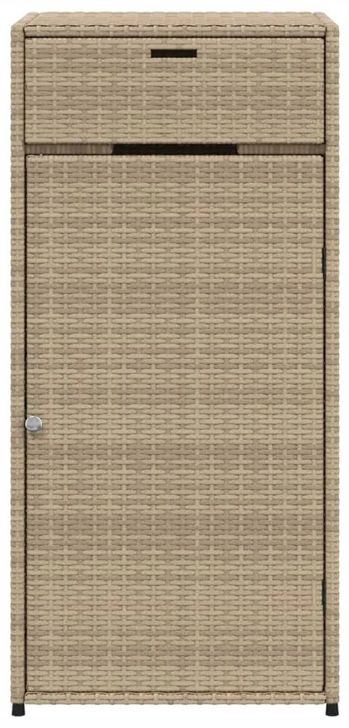 Ντουλάπι Αποθήκευσης Κήπου Beige 55x55x111 εκ. Συνθετικό Ρατάν - Μπεζ