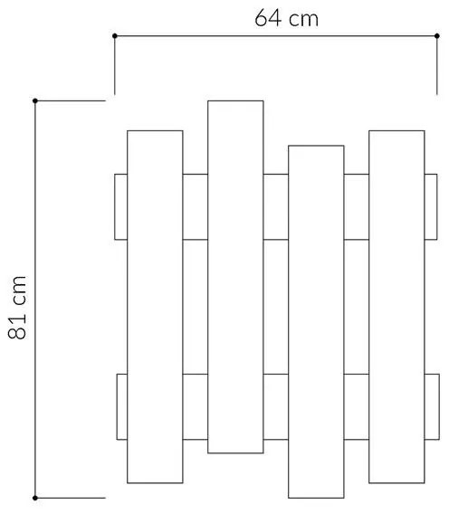 Κρεμάστρα Wave ανθρακί μελαμίνης 64x4x81εκ 64x4x81 εκ.