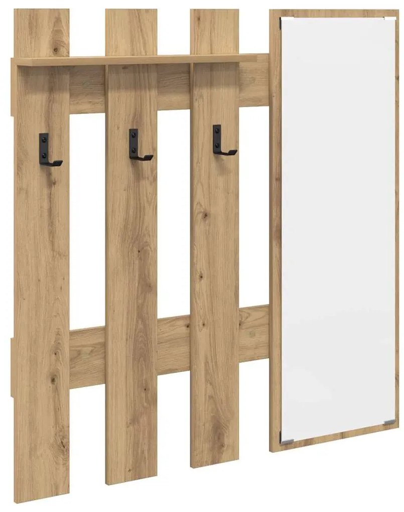 vidaXL Τοίχου Κρεμάστρα Επιτοίχιο Artisan Oak 100 x 10 x 100 εκ.