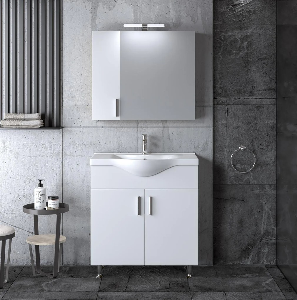 Σετ Mπάνιου SIENA 75 Λευκό 75x46x160 εκ.