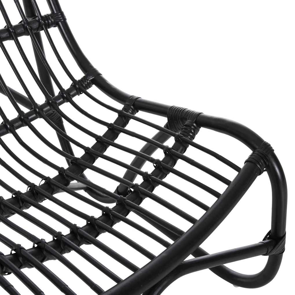 ΠΟΛΥΘΡΟΝΑ GRINN HM9815.02 ΡΑΒΔΟΙ RATTAN ΣΕ ΜΑΥΡΟ 56,5x73,5x79,5Υ εκ. - 0610423 - HM9815.02