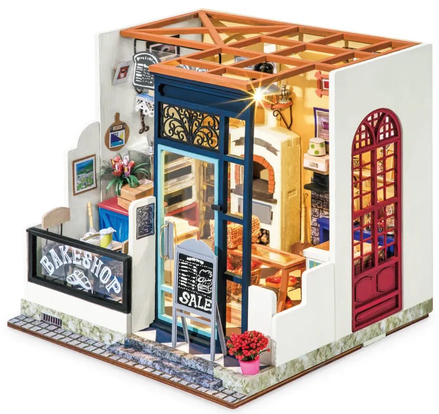 3D Puzzle Robotime Nancyʼs Bake Shop - Happy Corner Miniature House DG143