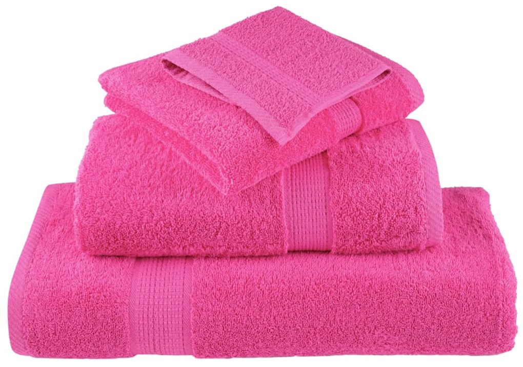 vidaXL Πετσέτες 10 pcs Ροζ 15 x 21 cm Βαμβάκι