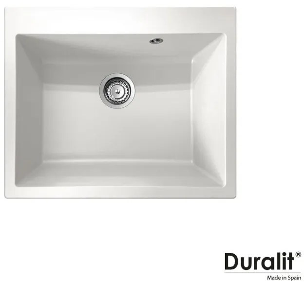 Duralit KZ060 Νεροχύτης Ένθετος Συνθετικός 60x50εκ White
