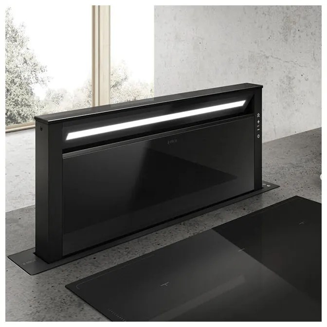 Elica Get Up BL MAT/A/90 Απορροφητήρας Νησίδα Downdraft 90cm Μαύρος