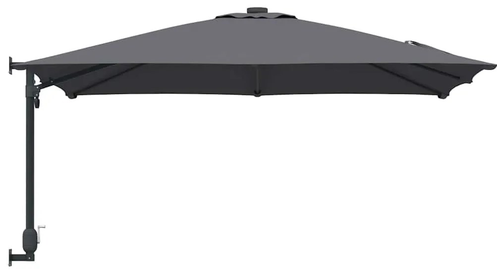 vidaXL Ομπρέλα Κήπου Ανθρακί, Μαύρο 248.5 x 247.5 x 160 εκ.