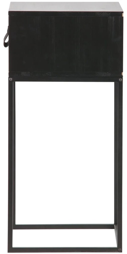 Nightstand DE EEKHOORN Zola nightstand with drawer black 30cm X 36cm X Υ75cm 373673-Z-0071