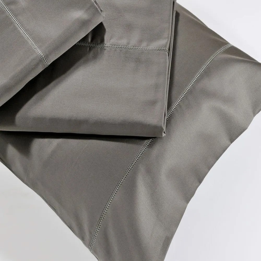 Σεντόνια 250/6 (Σετ 4τμχ) Anthracite Down Town Ημίδιπλο 205x305cm 100% Cotton Satin