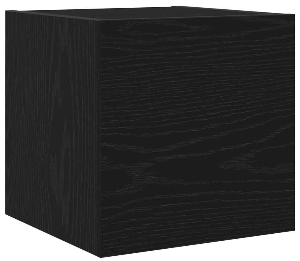 vidaXL Σετ Τηλεοπτικής Ντουλάπας 8 pcs Μαύρη Δρυς 80 x 30 x 30 εκ.