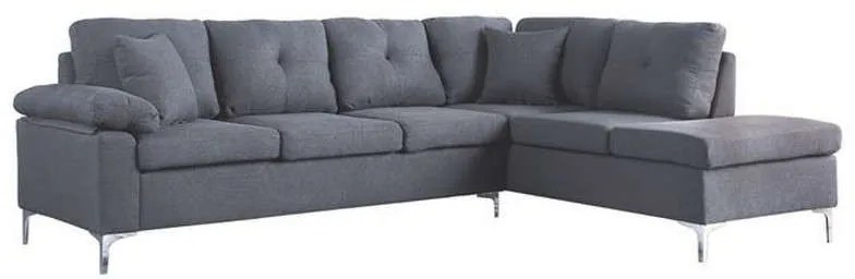 Γωνιακός Καναπές Με Δεξιά Γωνία HM3087R Grey Wood, Fabric