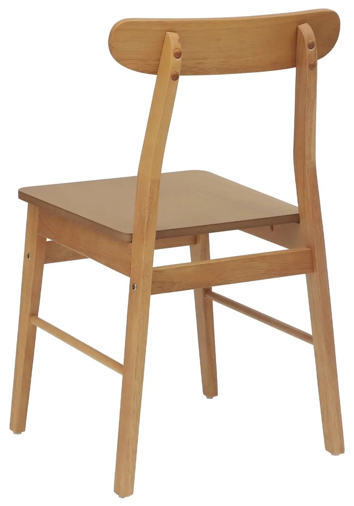 vidaXL Καρέκλα τραπεζαρίας 2 pcs Φυσικό 43 x 44,5 x 77 εκ.