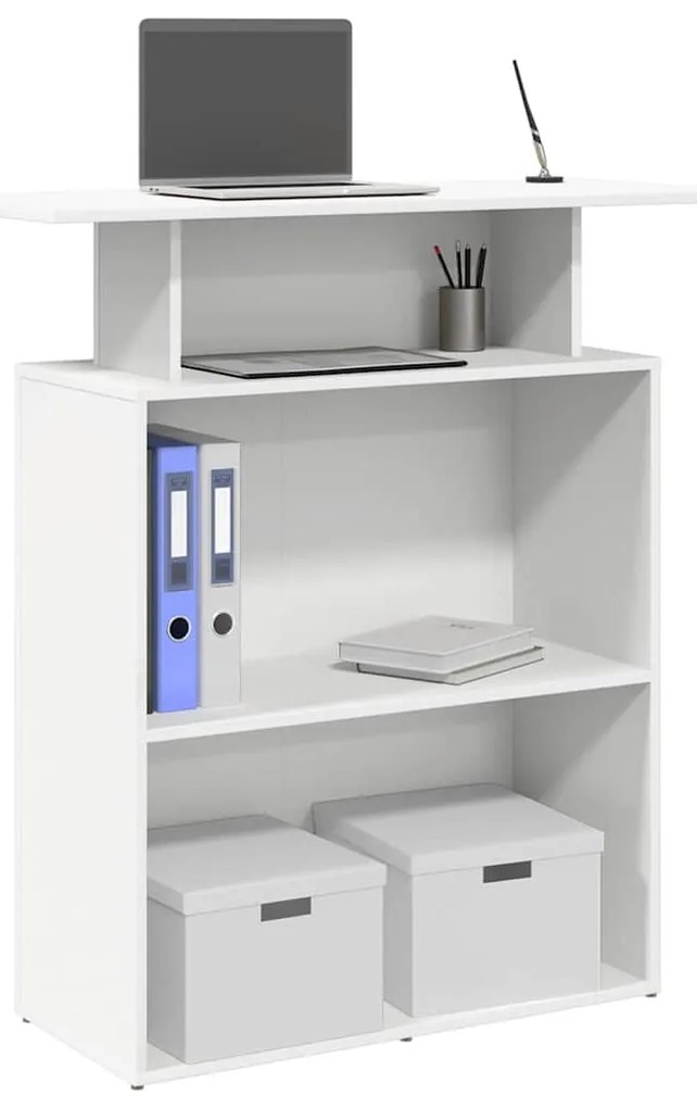 vidaXL Γραφείο Υποδοχής Λευκό 100x40x104 εκ. από Τεχνητό Ξύλο