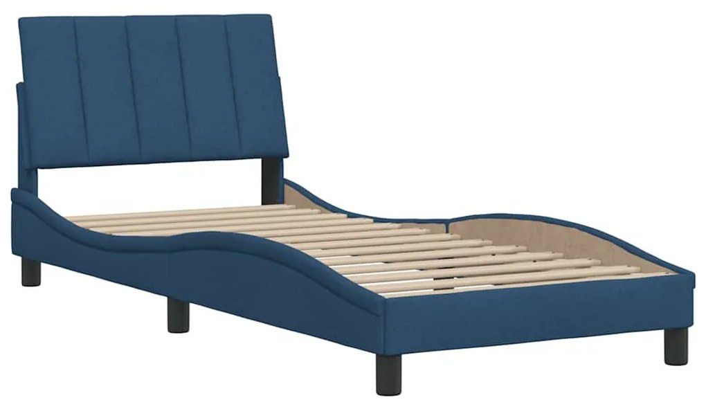 vidaXL Σκελετός Κρεβατιού Χωρίς Στρώμα Hanko Μπλε 80x200 εκ. Υφασμάτινο