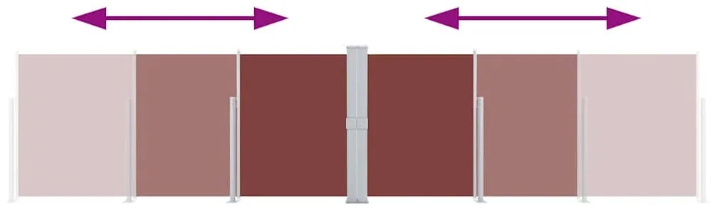 vidaXL Σκίαστρο Πλαϊνό Συρόμενο Καφέ 140 x 600 εκ.