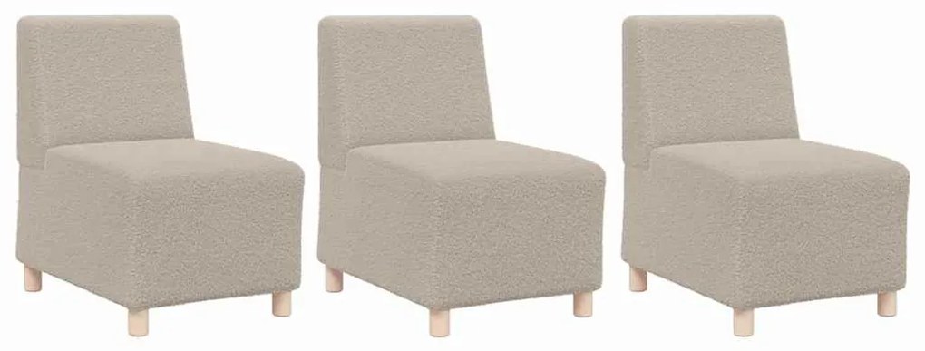 vidaXL Μοναδικός Καναπές χωρίς Χερούλια 3 pcs Ανοιχτό γκρι