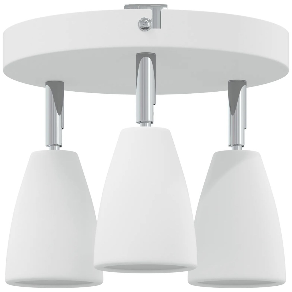 vidaXL Φωτιστικό Οροφής  3 Way Adjustable White GU10
