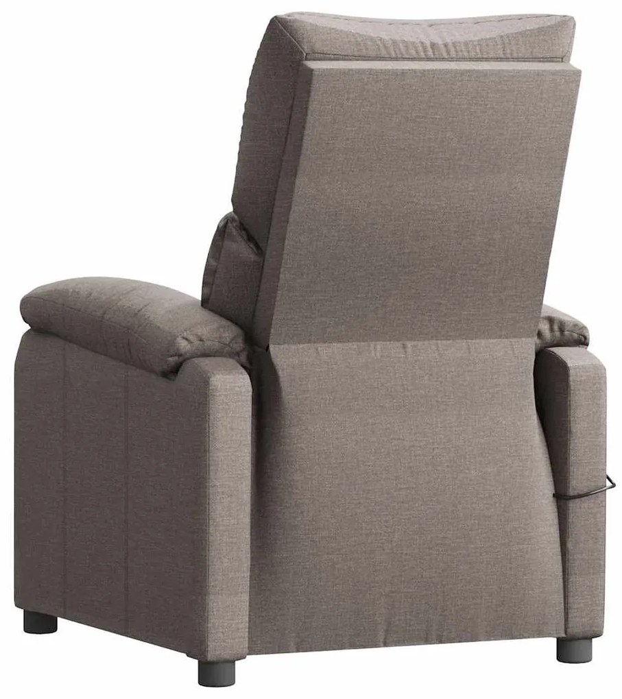 vidaXL Πολυθρόνα Μασάζ Taupe Υφασμάτινη