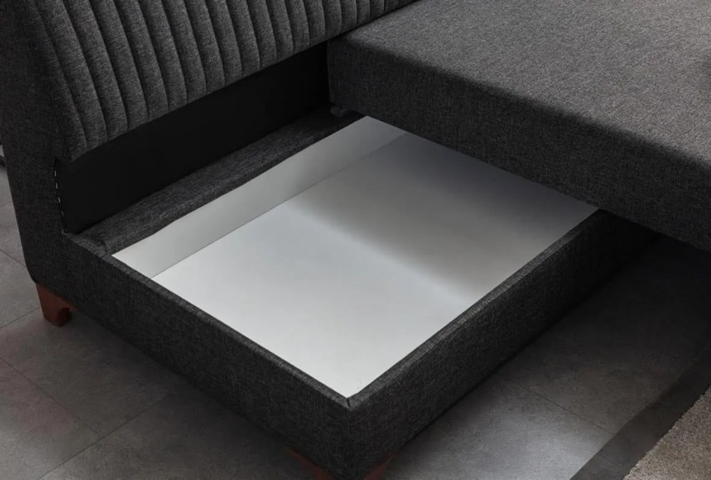 Corner Sofa-Bed West Left - Anthracite Anthracite