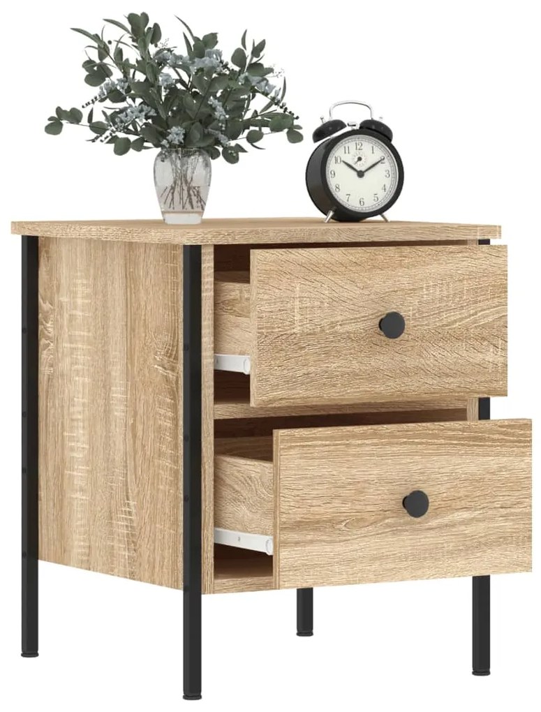 vidaXL Κομοδίνο Sonoma Δρυς 40 x 42 x 50 εκ. από Επεξεργασμένο Ξύλο