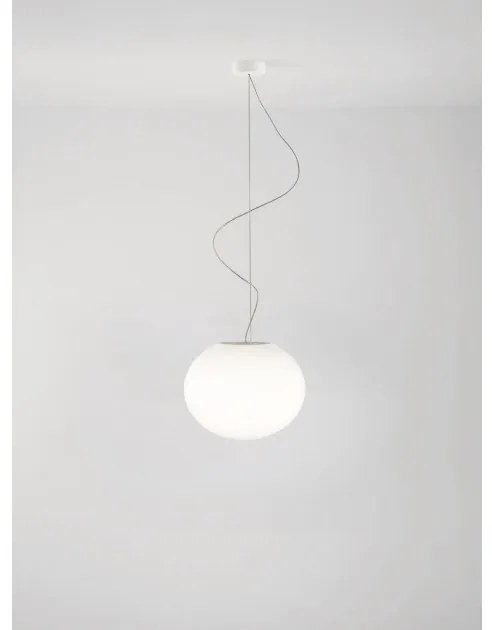 Κρεμαστό Φωτιστικό Οροφής LED 8,5W Λευκό Dimmer Χειροποίητο Φ36cm Zerodieci S5 1983001313001 Prandina-1983001313001-Λευκό 1983001313001