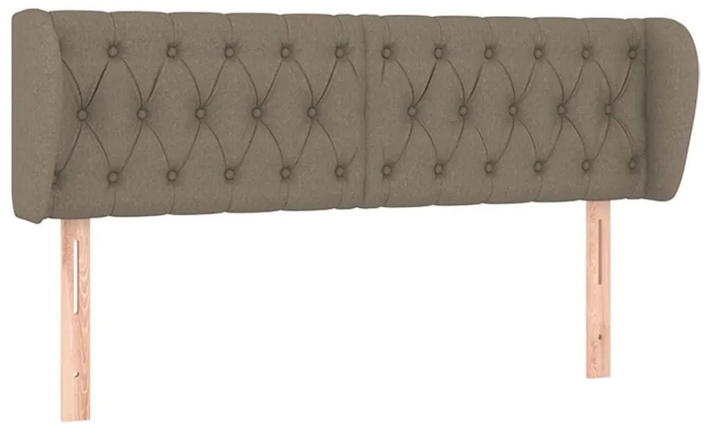 Κεφαλάρι με Πτερύγια Taupe 163x23x78/88 εκ. Υφασμάτινο - Μπεζ-Γκρι